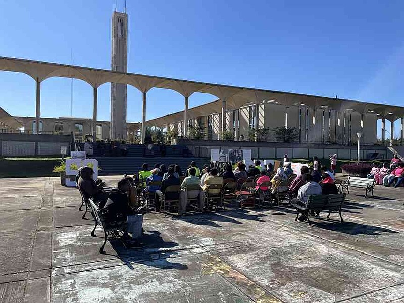 As part of the anniversary of the Pine Bluff Transit System, the legacy of a former slave was also recognized. Here, remarks are being given as part of the celebration, held at City Hall. (Special to The Commercial/Michael McCray.