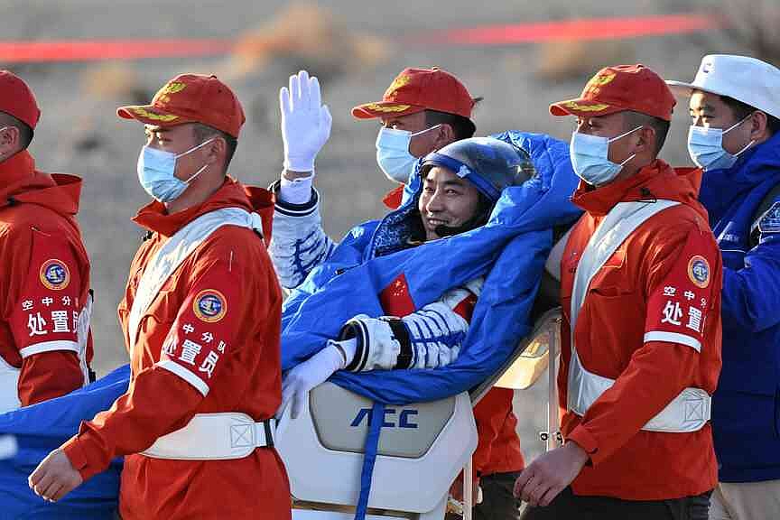 3 Chinese astronauts home after delay
