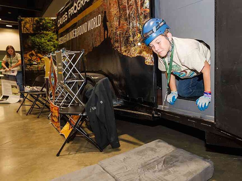 Deer/Mt. Judea created a mobile 'cave' to offer people a chance to explore karst systems without going underground. (Special to The Commercial/Mike Wintroath/Arkansas Game and Fish Commission)