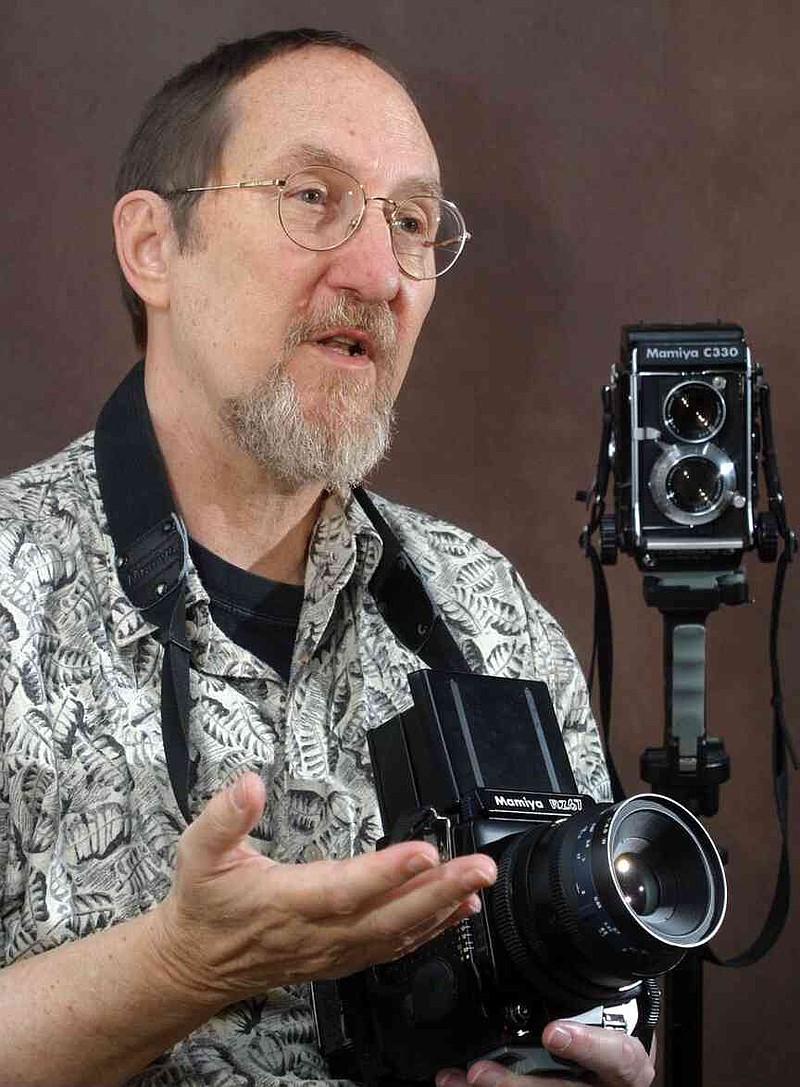 Andrew Kilgore, Fayetteville photographer, at his studio in 2005. (Arkansas Democrat-Gazette file photo/Bob Coleman)