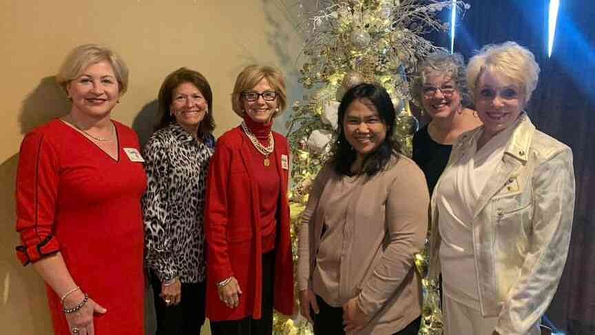 PEO Chapter BJ hosts International Peace Scholarship student at annual Christmas luncheon