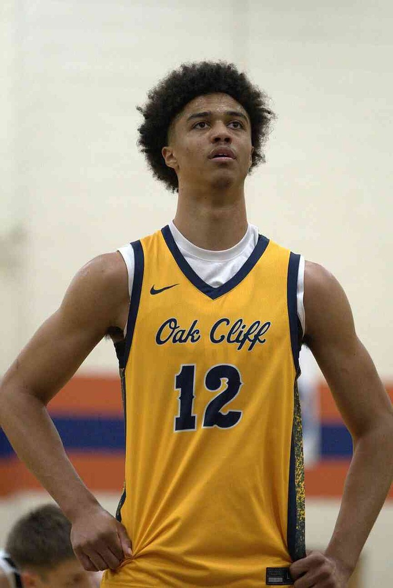 Gavin Placide of Faith Family Academy's Oak Cliff campus in Dallas is pictured in a game earlier this season. (Special to The Commercial/Arthur Kimber)