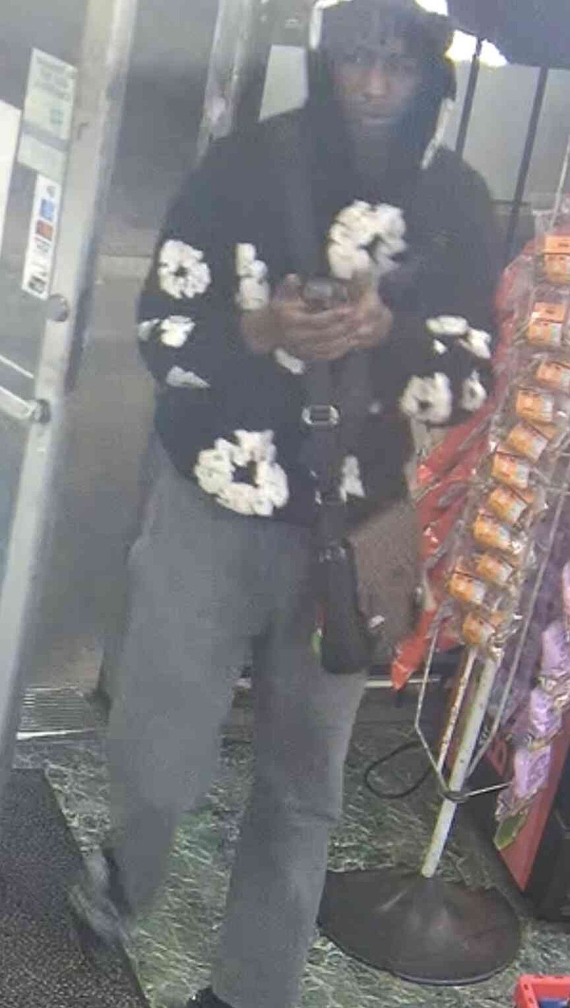 Screenshot This image shows a man during a shooting incident Dec. 31. Police believe the man is Akyell Malik Madison. (Special to The Commercial/Pine Bluff Police Department)
