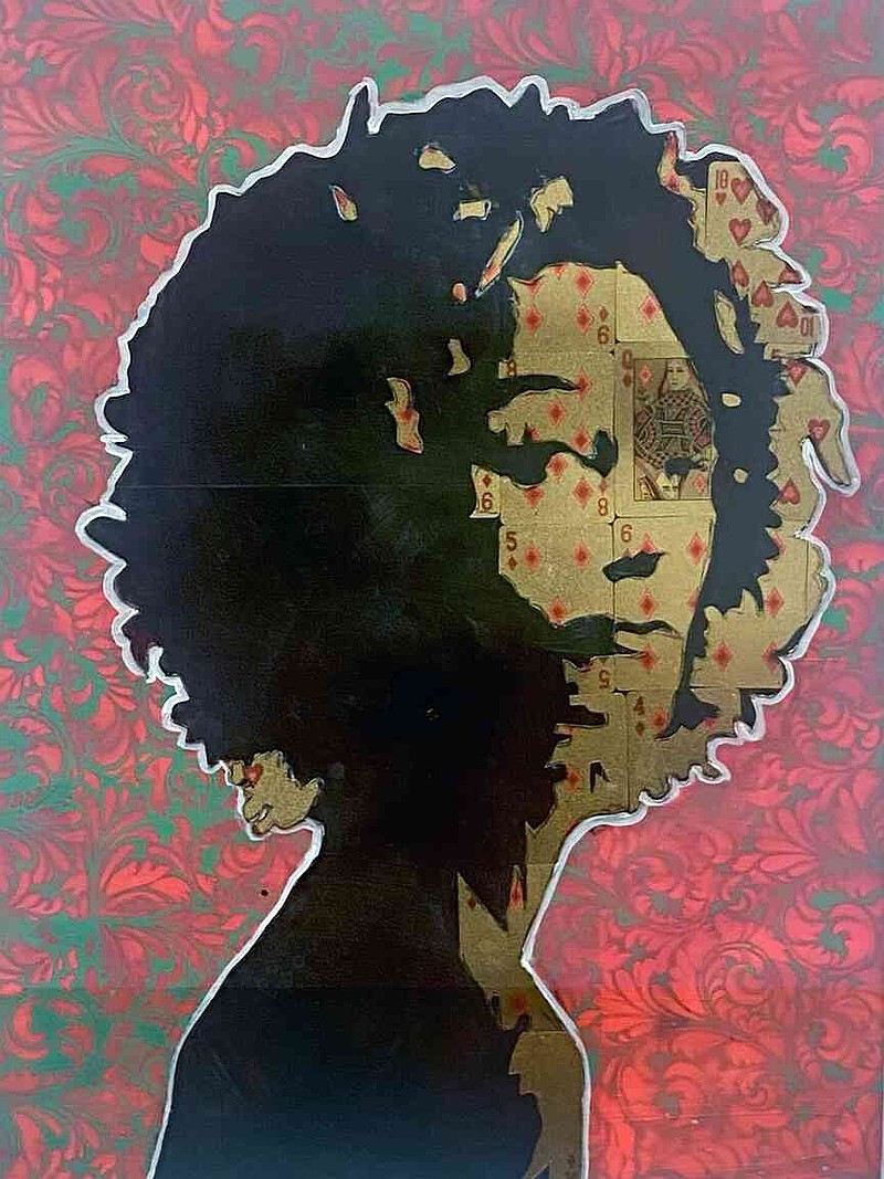 'Gold Diamond Queen' by Rashawn Penister of Pine Bluff is one of the works on view in the 39th annual Small Works on Paper exhibition. The ARTx3 Campus is hosting the opening reception for the traveling exhibition Jan. 8 at the Arts & Science Center for Southeast Arkansas. Penister is one of the artists scheduled to speak at the reception. (Special to The Commercial/ARTx3 Campus)