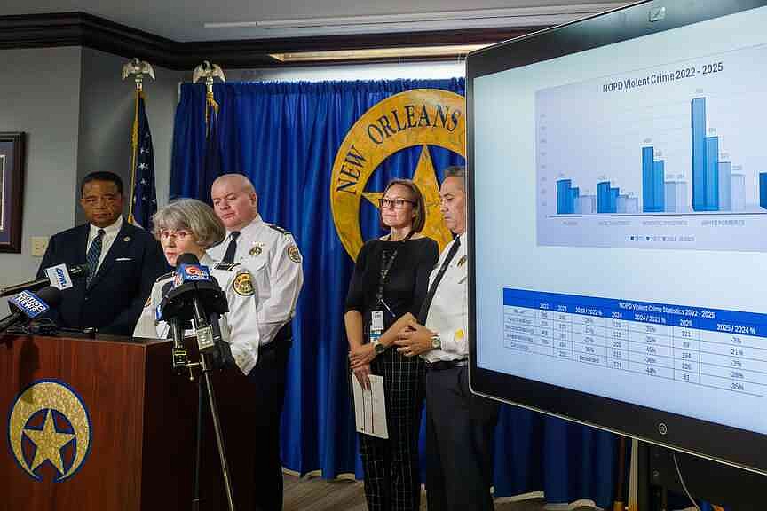 New Orleans sees drop in violent crime for third year