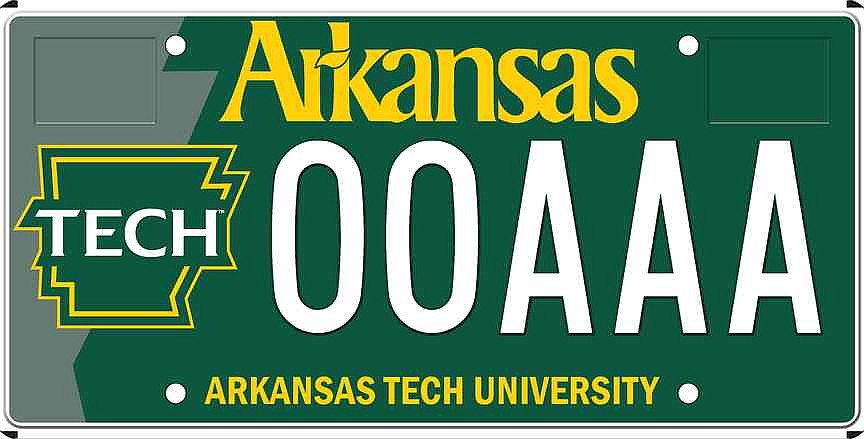New Arkansas Tech license plate available through State of Arkansas