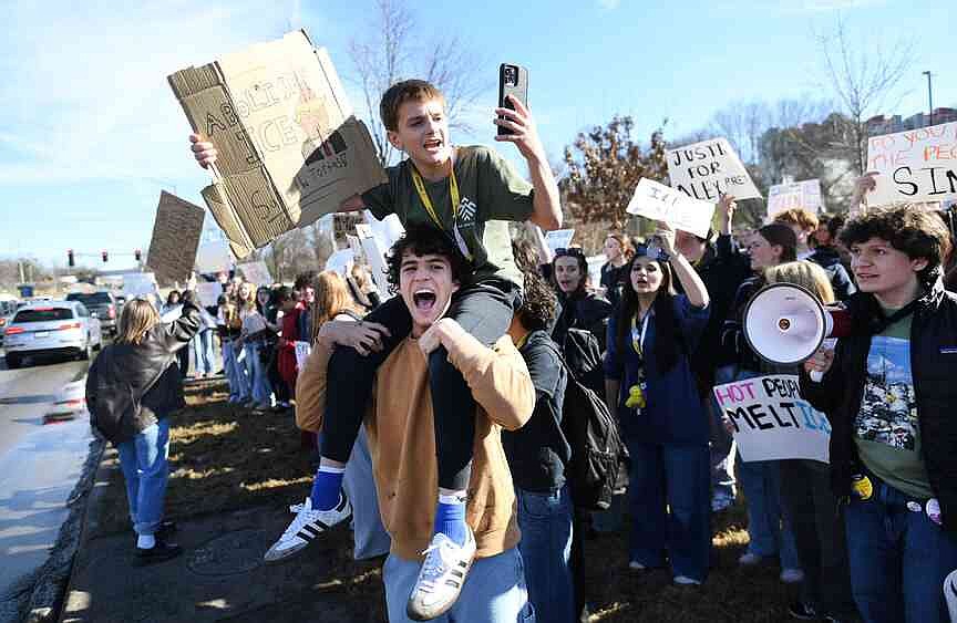 Fayetteville High School students stage walkout in protest of ICE ...