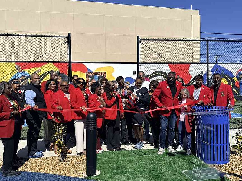 A ribbon-cutting ceremony was held during the grand opening of the Delta Rhythm & Bayous Blues & Wellness Plaza. (Andre Braswell/Special to the Commercial)