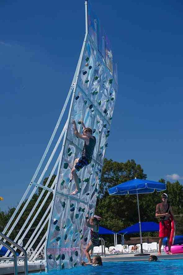 White Hall's Crenshaw Springs Water Park, 9801 Dollarway Rd., continues to grow its offerings, such as the Don't Fall Rock Wall. (Special to The Commercial)