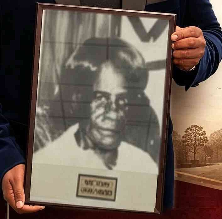 A framed photograph of Elizabeth Cash Green, donated by alumnus, retired Lt. Col. Amos King Jr., ensures the story of his great-grandmother will be preserved for future generations through the UAPB Museum and Cultural Center. Green is recognized by some historians as one of the last surviving formerly enslaved women in the United States. (Special to The Commercial/University of Arkansas at Pine Bluff)
