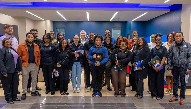 The University of Arkansas at Pine Bluff Emerging Scholars Leadership Institute participants attend a strategic executive leadership experience at Arvest Bank. (Special to The Commercial/University of Arkansas at Pine Bluff)