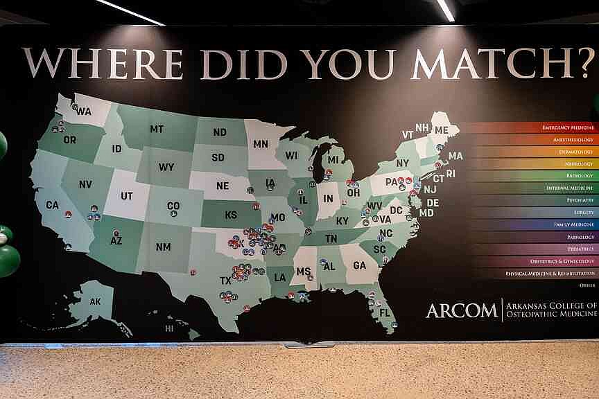 Arkansas College of Osteopathic Medicine holds successful Match Day