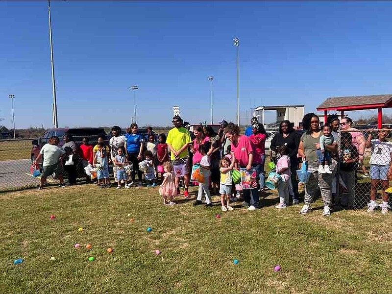Participants wait eagerly for the start of the Easter egg hunt. (Special to the Commercial)