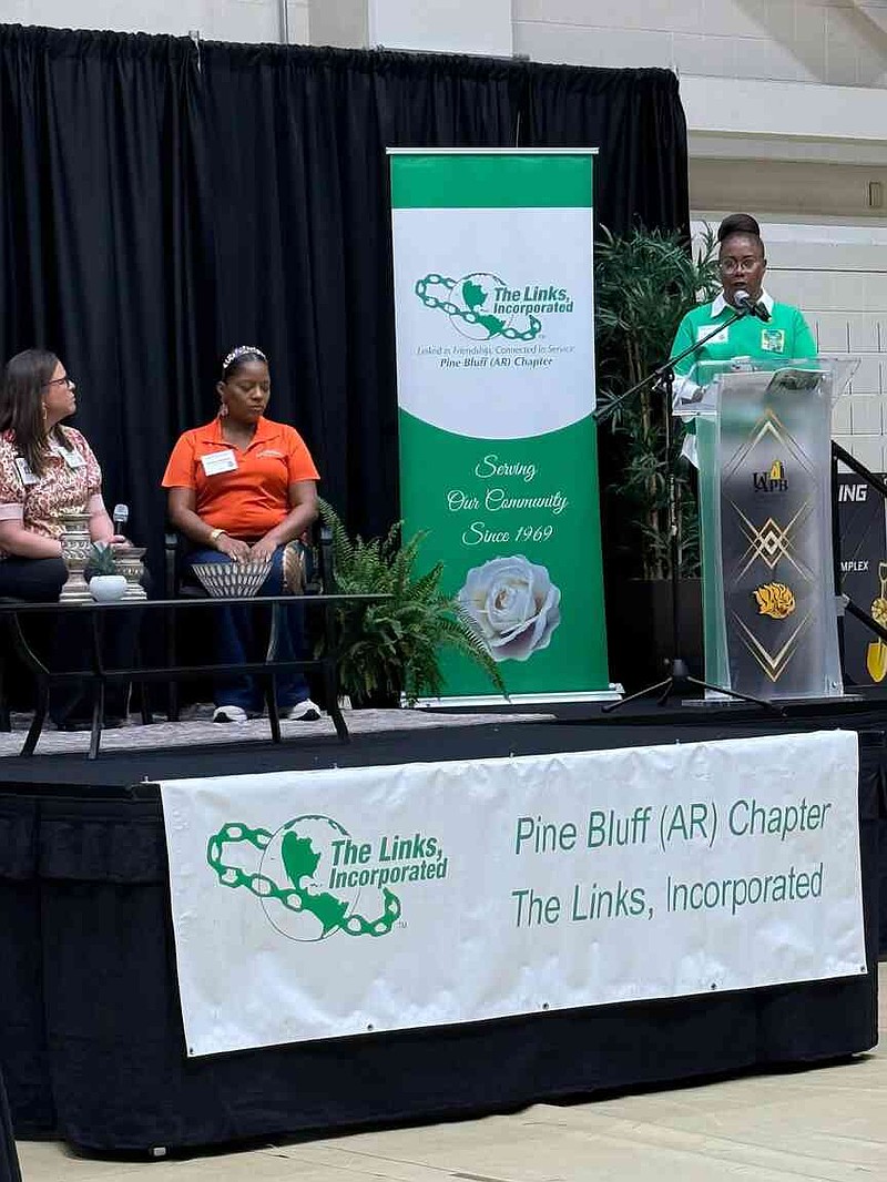 Sandra Brown, director of the Jefferson Comprehensive Care System Inc.; Kimber Higginbotham of the Jefferson County Health Department; and Sharonda Haywood of ArchWell Health participate in a session that allows attendees to meet trusted local providers and learn how to access quality healthcare and community resources at the Black Family Wellness Expo on Saturday, March 21, 2026. (Special to The Commercial)