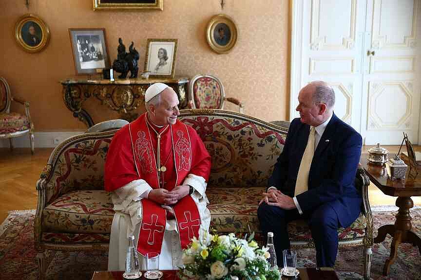 Pope Leo addresses Monaco during visit