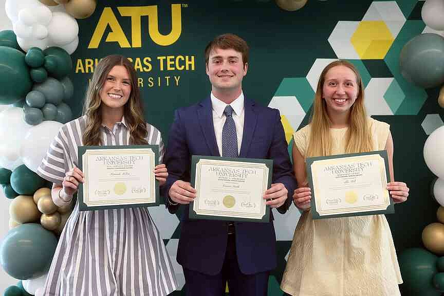 Melton, Smith, Stoll earn Arkansas Tech University’s top senior awards for 2026