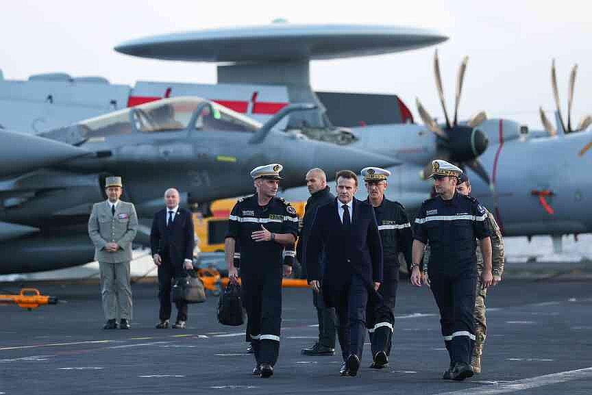 France positions its carrier strike group near strait