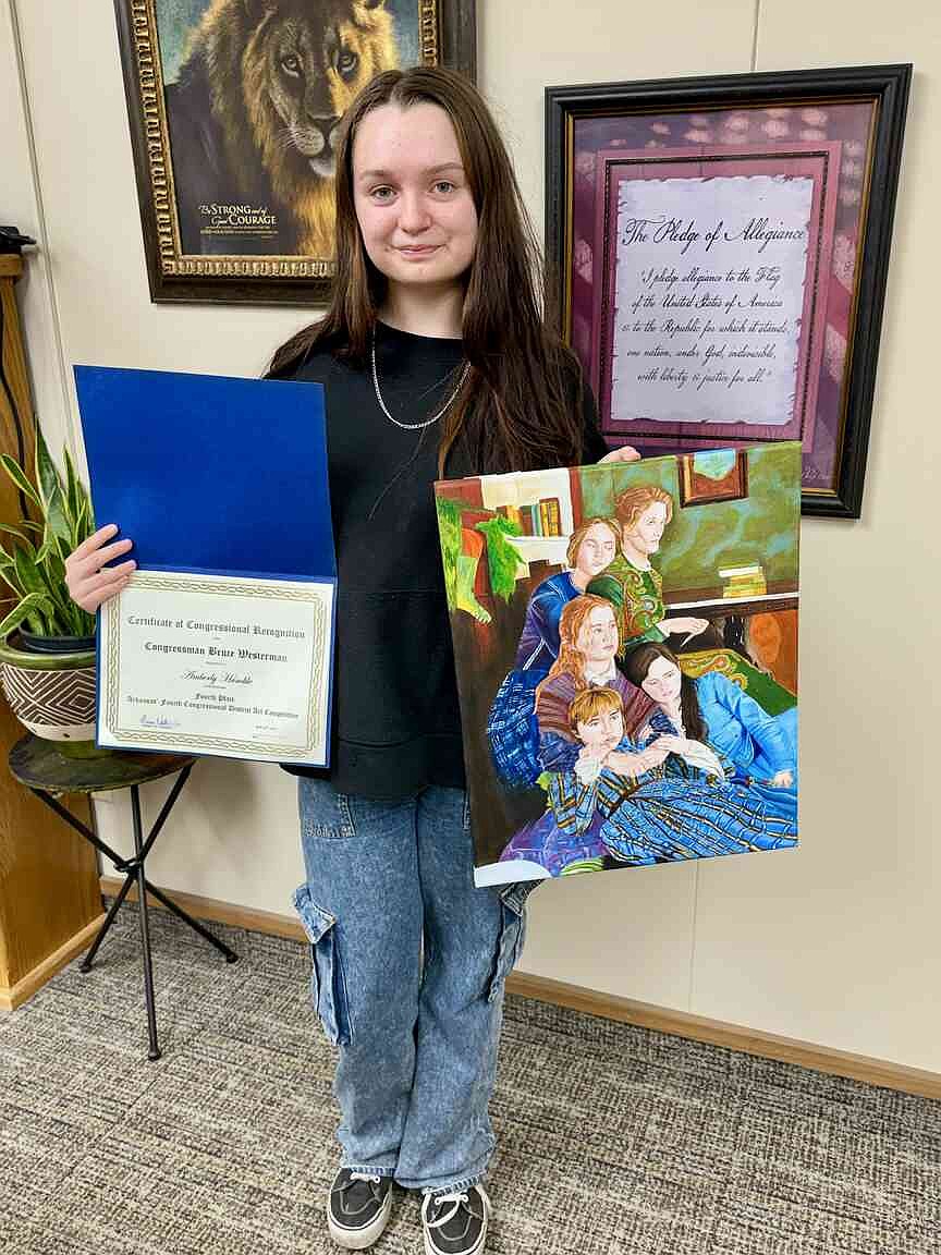 Two Garland County students recently earned recognition in Arkansas' Fourth Congressional District art competition.