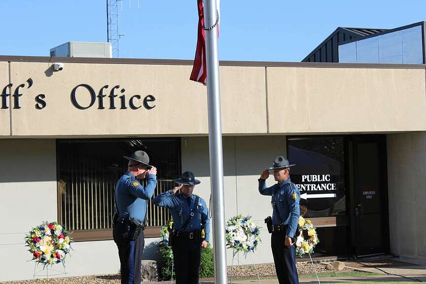Multiple law enforcement agencies that serve Garland County residents came together on Wednesday to observe the annual Police Memorial Ceremony outside the Garland County Sheriff's Office.