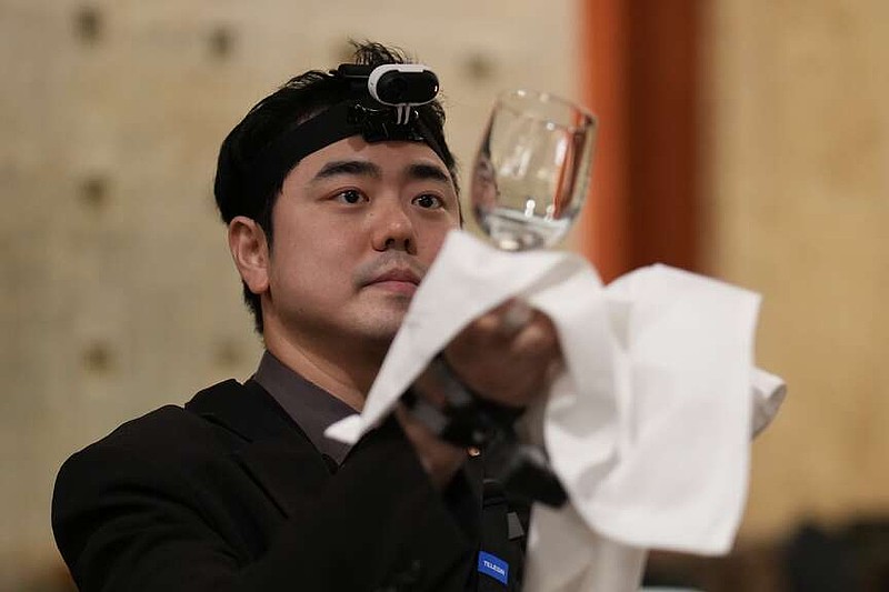 David Park, food and beverage manager at Lotte Hotel Seoul, speaks to The Associated Press on Tuesday, April 28, 2026, in Seoul, South Korea. (AP Photo/Lee ​​Jin-man)