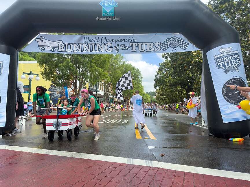The 20th Stueart Pennington World Championship Running of the Tubs held Saturday on Bathhouse Row saw a first-time wi...