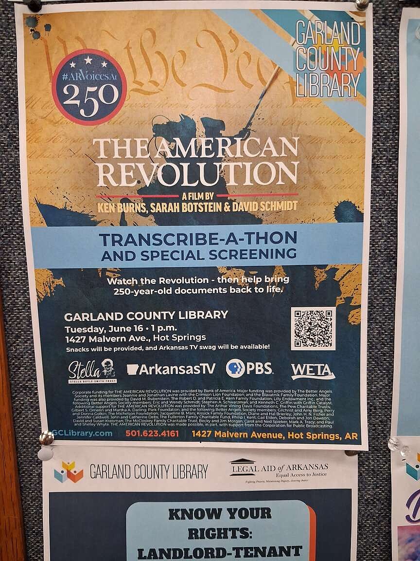 Garland County Library and Arkansas TV host “Transcribe-a-thon” today