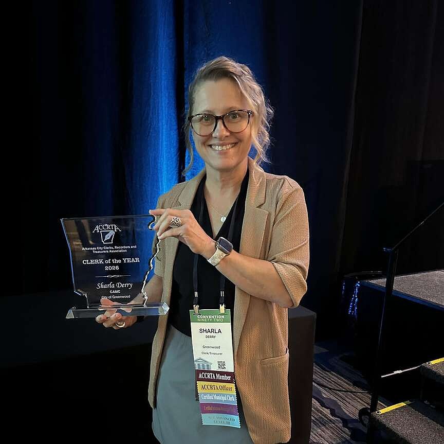 Greenwood City Clerk Sharla Derry named 2026 Clerk of the Year Arkansas Municipal League conference