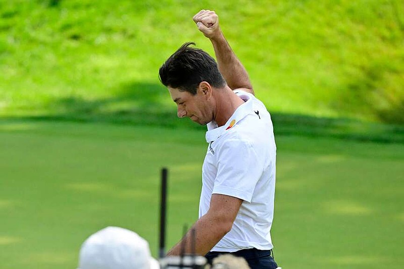 Hovland wins Travelers in Monday playoff as Scheffler misses short
