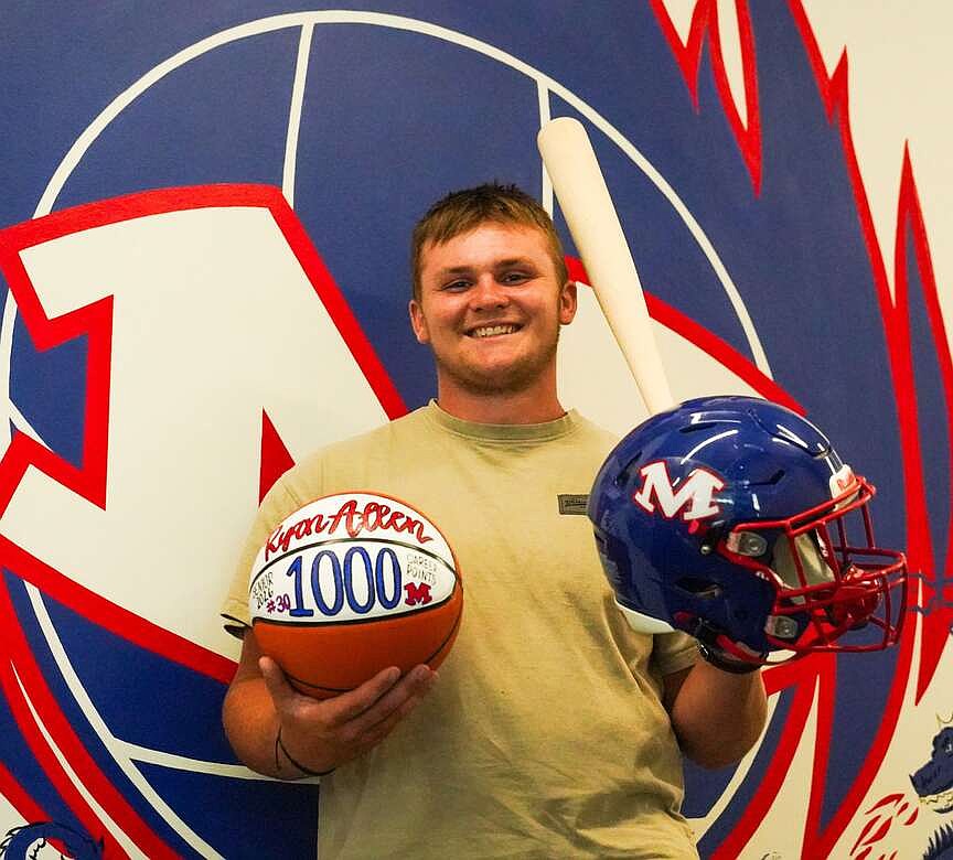 Mountainburg’s Allen fills up wall with sports accolades