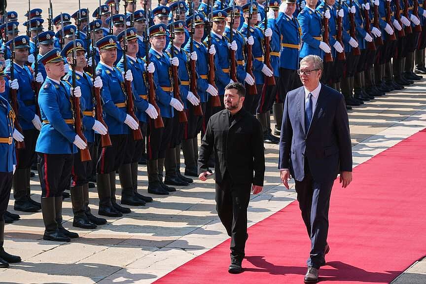 Ukrainian, Serbian leaders meet