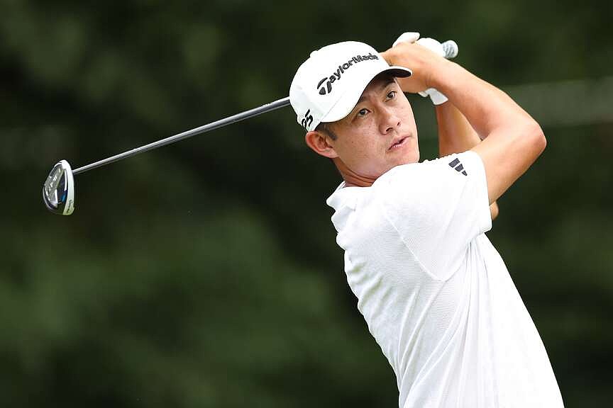 Bogey-free round places Lee on top
