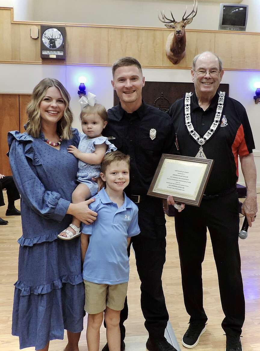 Hot Springs Elks honor Dylan Taylor as 2026 Firefighter of the Year