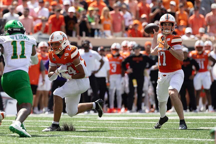 Oklahoma State stuns No. 6 Oregon 39-31, ending 21-game skid against FBS opponents | Arkansas Democrat Gazette