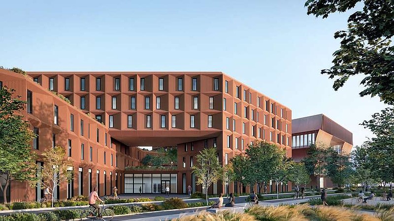 This artist's rendering shows the future Bentonville Institute of Technology planned at the site of the former Walmart Home Office in Bentonville. (Submitted Photo/Bentonville Institute of Technology)