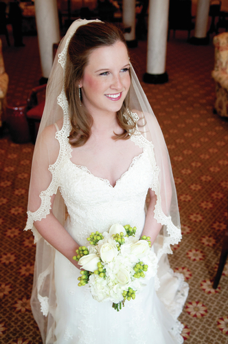 Elizabeth Bonds and Charles Lewis exchange wedding vows