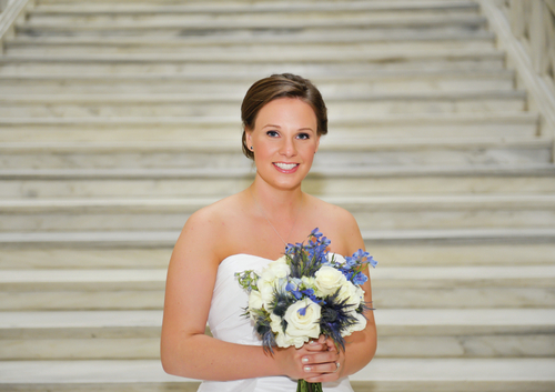 Kelli Waters and David Gershner exchange vows in outdoor ceremony