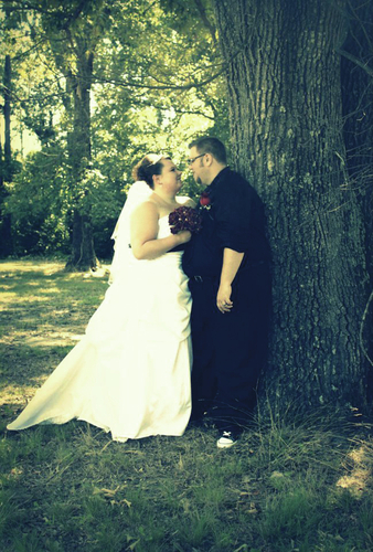 Leslie Holland and Jonathan Martin exchange wedding vows
