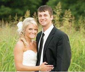 Karen Wood and Matthew Bowers exchange wedding vows