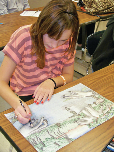 Star City High School art students create handscapes