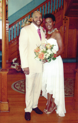 Andrea Morris and Darryl Tucker exchange wedding vows