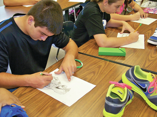 SC students kick off their shoes in the name of art