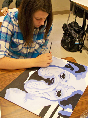 Star City art students create monochromatic paintings