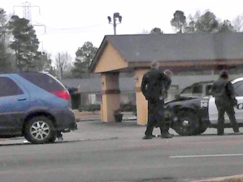 No injuries in accident with police car