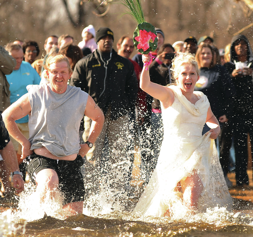 Freezin’ for a reason: Chilly dip warms souls
