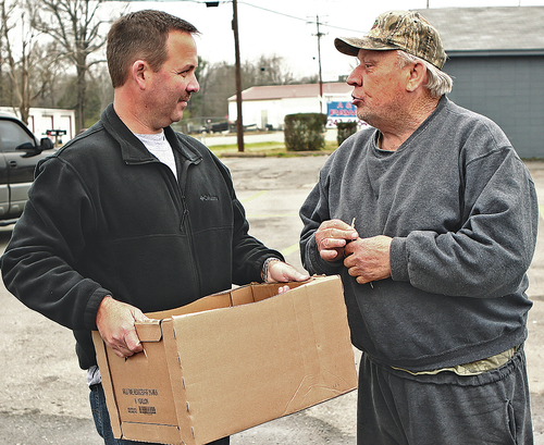 Firefighters spend Saturday collecting coats and food