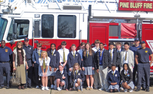 Student Council visit PB Fire and Police departments