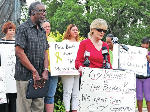 City hall protesters demand answers from police chief, mayor