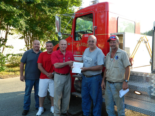 Hardin fire department receives funds