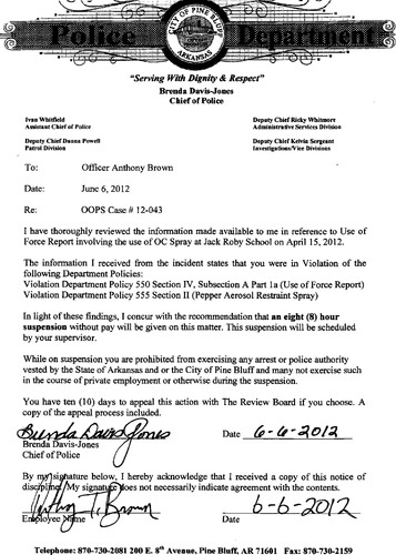 Officer who sprayed pepper spray at Jack Robey suspended