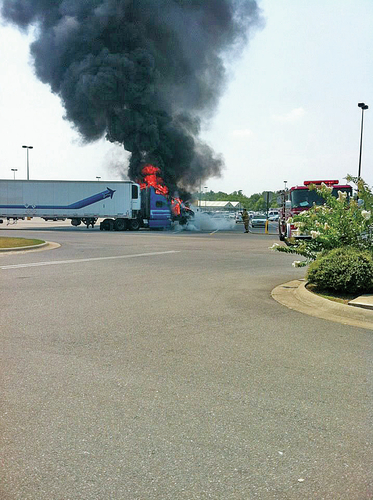 No injuries reported in truck fire